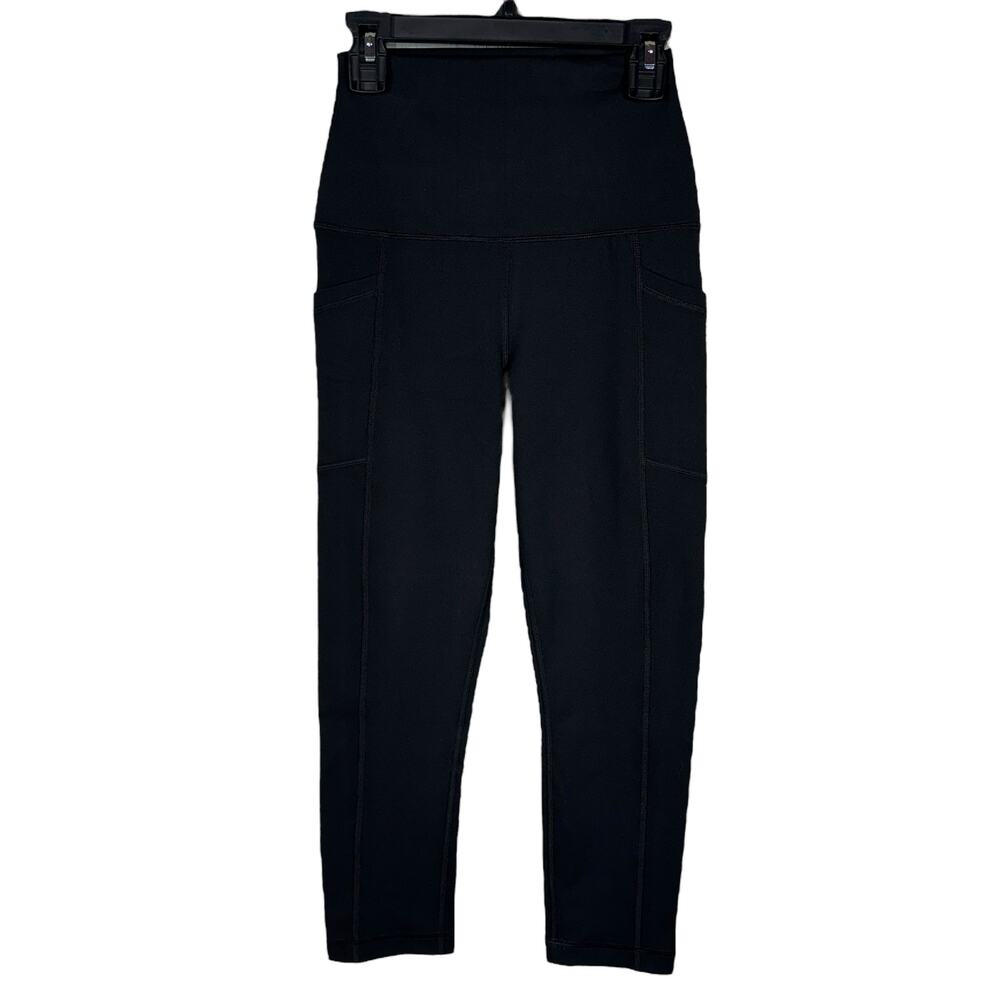 Yogalicious Small Tribeca Crop Leggings Pockets Super Hi-Rise Stretch Breathable